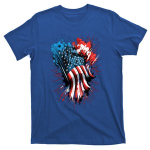 Happy Memorial Day Fireworks American Usa Flag 4th Of July Gift T-Shirt