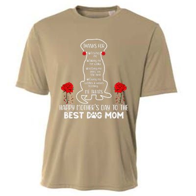 Happy Mothers Day Dog Mom Gift Cooling Performance Crew T-Shirt