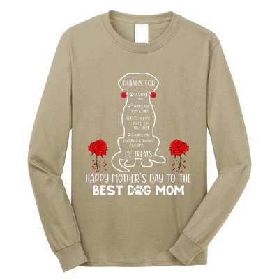 Happy Mothers Day Dog Mom Gift Long Sleeve Shirt