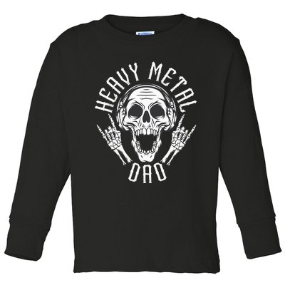 Heavy Metal Dad Rock Metalhead Heavy Metal Dad Toddler Long Sleeve Shirt