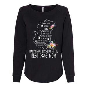 Happy Mother's Day Dog Mom Floral Women Mothers Day T Womens California Wash Sweatshirt