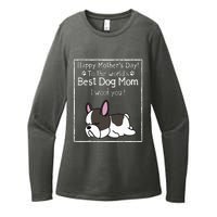 Happy MotherS Day To The WorldS Best Dog Mom I Woof You Womens CVC Long Sleeve Shirt