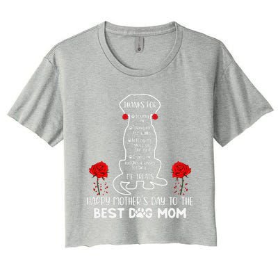 Happy Mother's Day Dog MomGift Women's Crop Top Tee