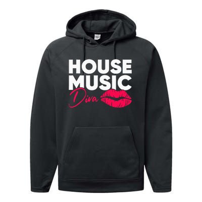 House Music Diva Dj Edm Festival Women Performance Fleece Hoodie