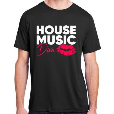 House Music Diva Dj Edm Festival Women Adult ChromaSoft Performance T-Shirt