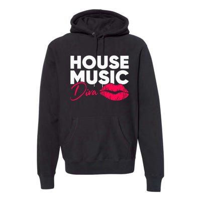 House Music Diva Dj Edm Festival Women Premium Hoodie