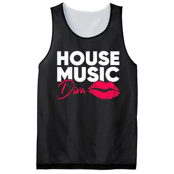 House Music Diva Dj Edm Festival Women Mesh Reversible Basketball Jersey Tank