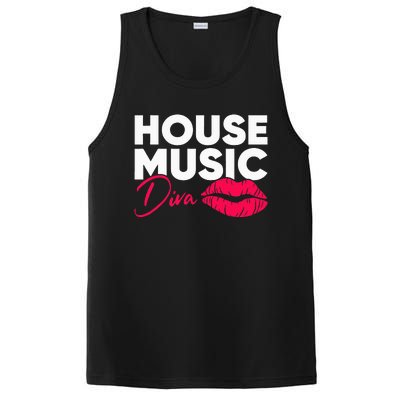 House Music Diva Dj Edm Festival Women PosiCharge Competitor Tank