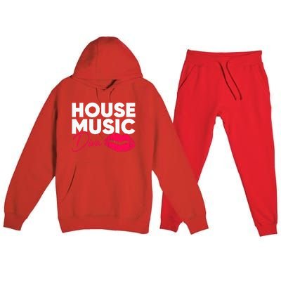 House Music Diva Dj Edm Festival Women Premium Hooded Sweatsuit Set