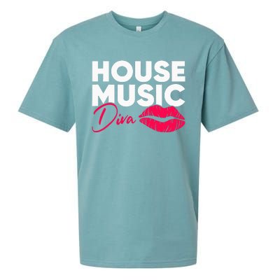 House Music Diva Dj Edm Festival Women Sueded Cloud Jersey T-Shirt