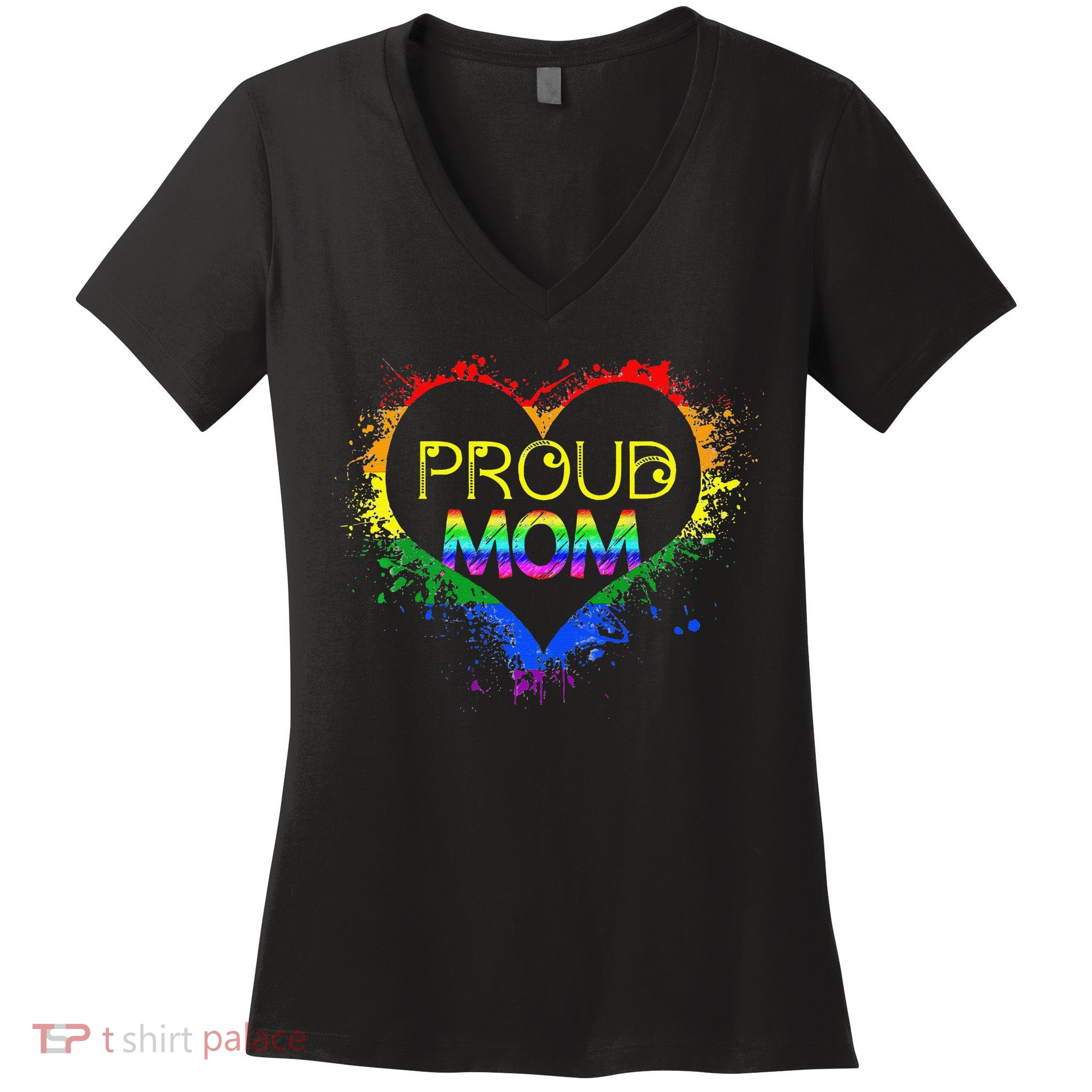 Happy Mothers Day Proud Mom Women's V-Neck T-Shirt