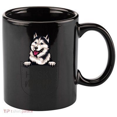 Husky Mama Dog Lover Funny Dog Mom Cute Dog Owner Funny Gift 11oz C Handle Ceramic Mug