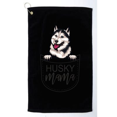 Husky Mama Dog Lover Funny Dog Mom Cute Dog Owner Funny Gift Golf Towel