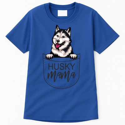Husky Mama Dog Lover Funny Dog Mom Cute Dog Owner Funny Gift Tall T-Shirt