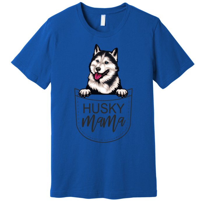 Husky Mama Dog Lover Funny Dog Mom Cute Dog Owner Funny Gift Premium T-Shirt