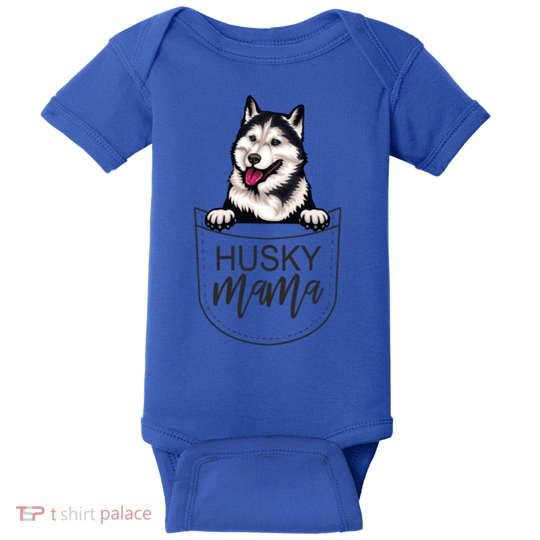 Husky Mama Dog Lover Funny Dog Mom Cute Dog Owner Funny Gift Baby Bodysuit