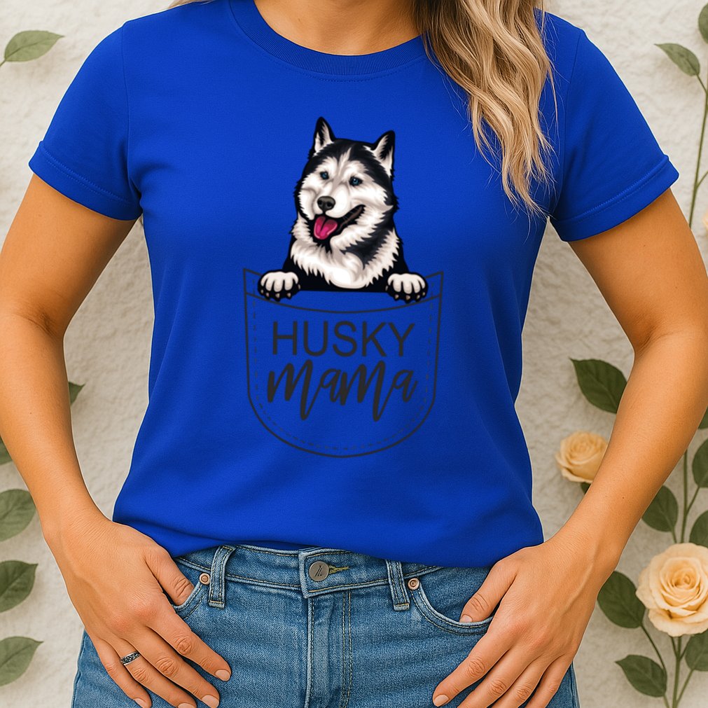 Husky Mama Dog Lover Funny Dog Mom Cute Dog Owner Funny Gift Womens T-Shirt