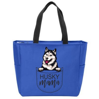 Husky Mama Dog Lover Funny Dog Mom Cute Dog Owner Funny Gift Zip Tote Bag