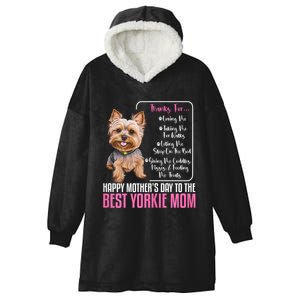 Happy MotherS Day To The Best Yorkie Mom Yorkie Dog Mommy Hooded Wearable Blanket