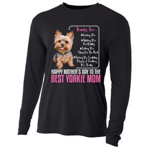 Happy MotherS Day To The Best Yorkie Mom Yorkie Dog Mommy Cooling Performance Long Sleeve Crew