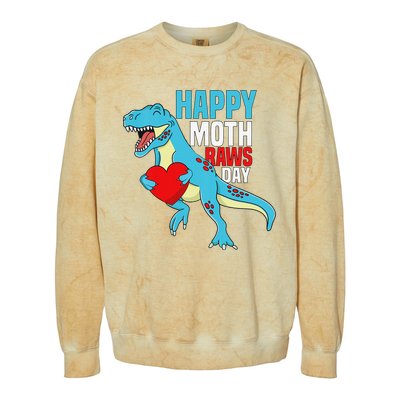 Happy Mother's Day Son For Mommy Rawr Trex Dino Colorblast Crewneck Sweatshirt