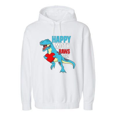 Happy Mother's Day Son For Mommy Rawr Trex Dino Garment-Dyed Fleece Hoodie