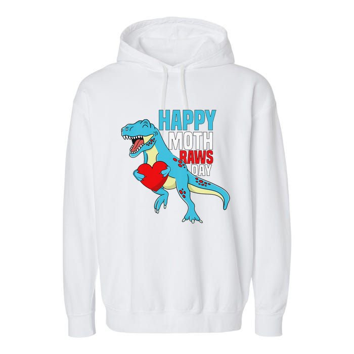 Happy Mother's Day Son For Mommy Rawr Trex Dino Garment-Dyed Fleece Hoodie