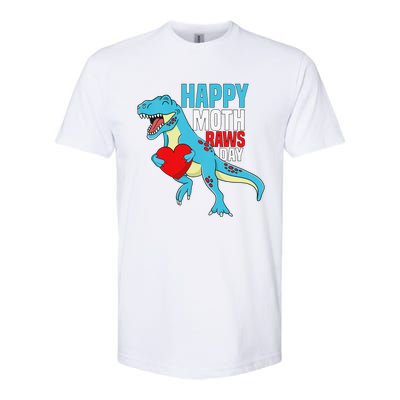 Happy Mother's Day Son For Mommy Rawr Trex Dino Softstyle CVC T-Shirt