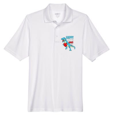 Happy Mother's Day Son For Mommy Rawr Trex Dino Men's Origin Performance Pique Polo