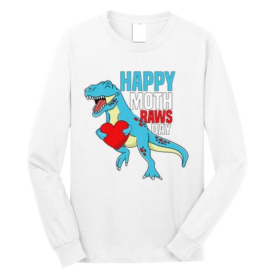 Happy Mother's Day Son For Mommy Rawr Trex Dino Long Sleeve Shirt