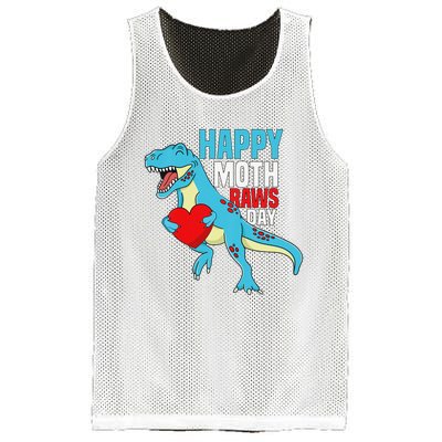 Happy Mother's Day Son For Mommy Rawr Trex Dino Mesh Reversible Basketball Jersey Tank