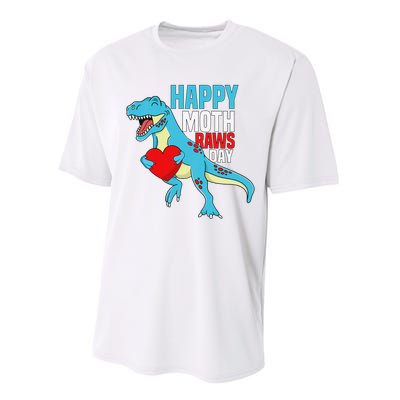 Happy Mother's Day Son For Mommy Rawr Trex Dino Performance Sprint T-Shirt