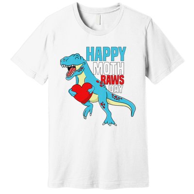 Happy Mother's Day Son For Mommy Rawr Trex Dino Premium T-Shirt