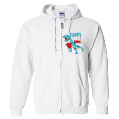 Happy Mother's Day Son For Mommy Rawr Trex Dino Full Zip Hoodie