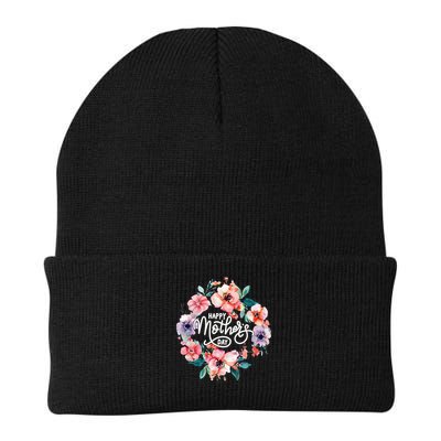 Happy Mothers Day Cute Floral Mom Grandma Beanie