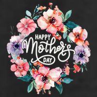 Happy Mothers Day Cute Floral Mom Grandma Beanie