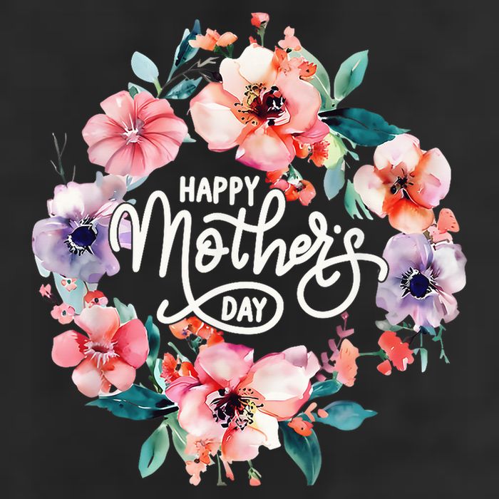 Happy Mothers Day Cute Floral Mom Grandma Beanie