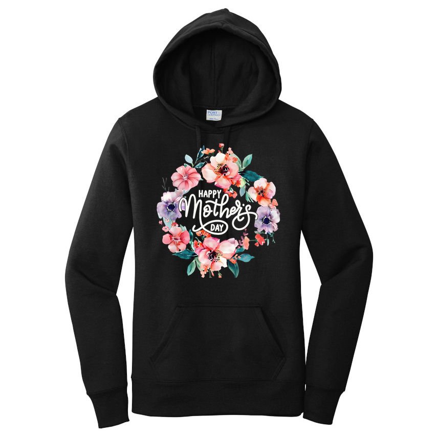 Happy Mothers Day Cute Floral Mom Grandma Women's Pullover Hoodie