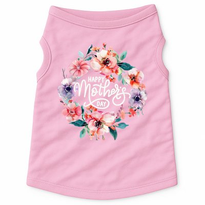 Happy Mothers Day Cute Floral Mom Grandma Doggie Tank