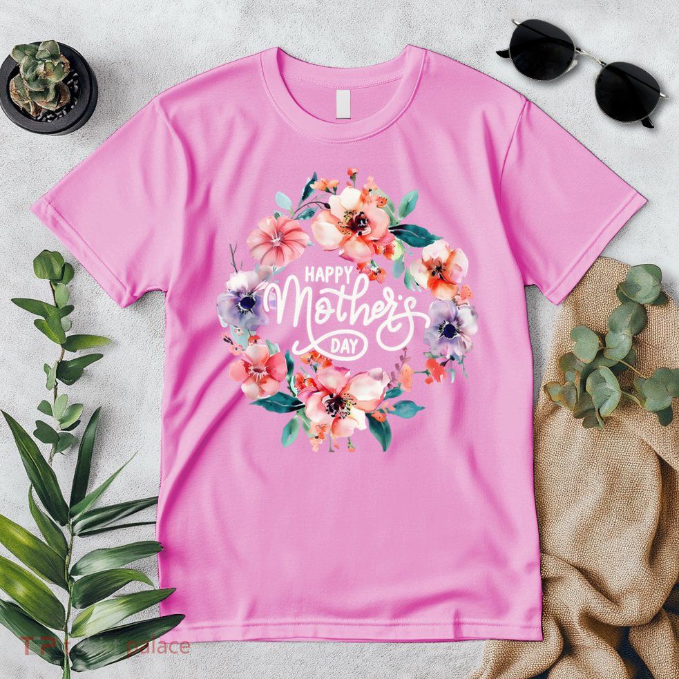 Happy Mothers Day Cute Floral Mom Grandma Premium T-Shirt
