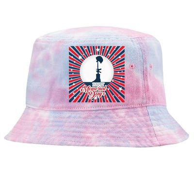 Happy Memorial Day Usa Patriotic Flag Gift Tie-Dyed Bucket Hat