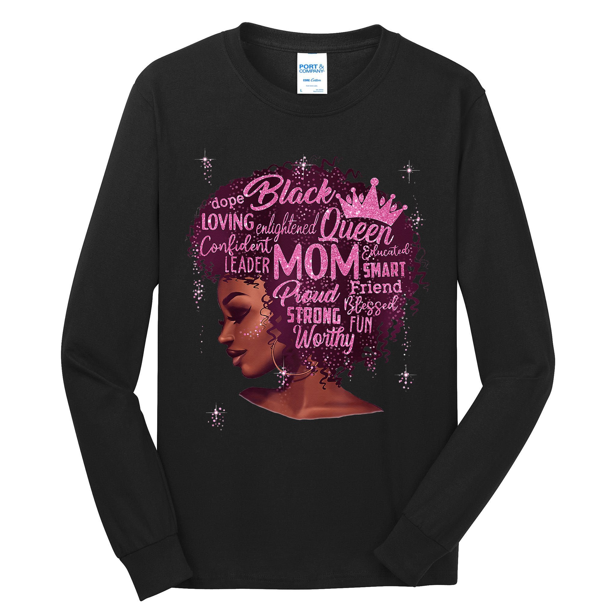 Happy MotherS Day Mom African American Tall Long Sleeve T-Shirt