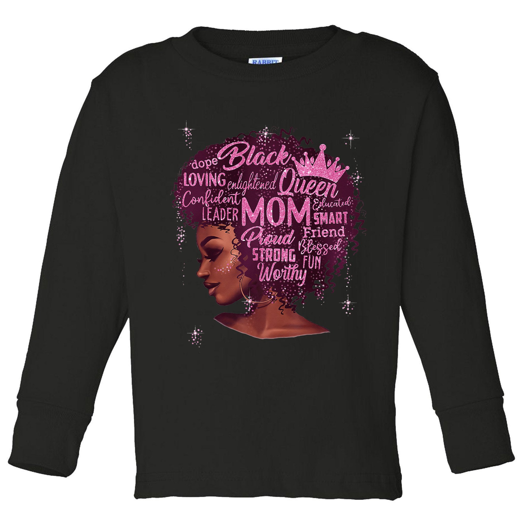 Happy MotherS Day Mom African American Toddler Long Sleeve Shirt