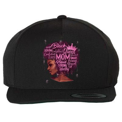 Happy MotherS Day Mom African American Wool Snapback Cap