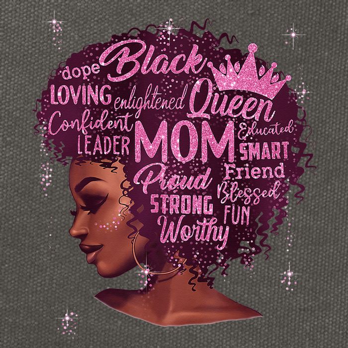 Happy MotherS Day Mom African American Cotton Canvas Backpack