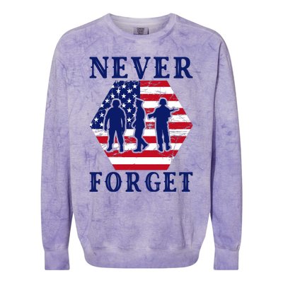 Happy Memorial Day T Colorblast Crewneck Sweatshirt