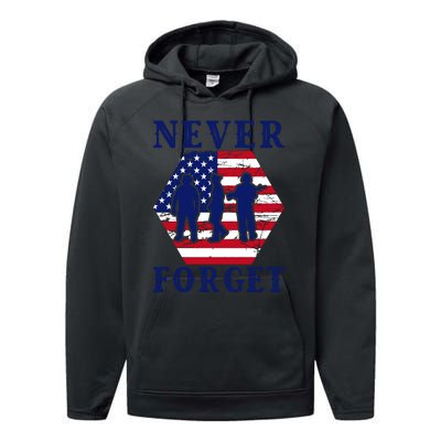 Happy Memorial Day T Performance Fleece Hoodie