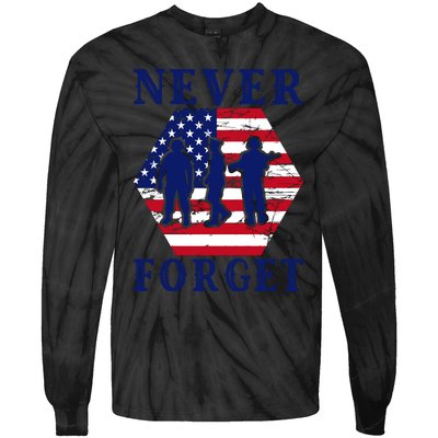 Happy Memorial Day T Tie-Dye Long Sleeve Shirt