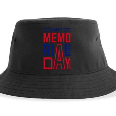 Happy Memorial Day T Sustainable Bucket Hat