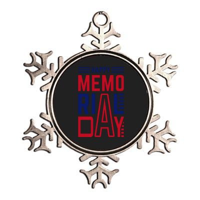 Happy Memorial Day T Metallic Star Ornament